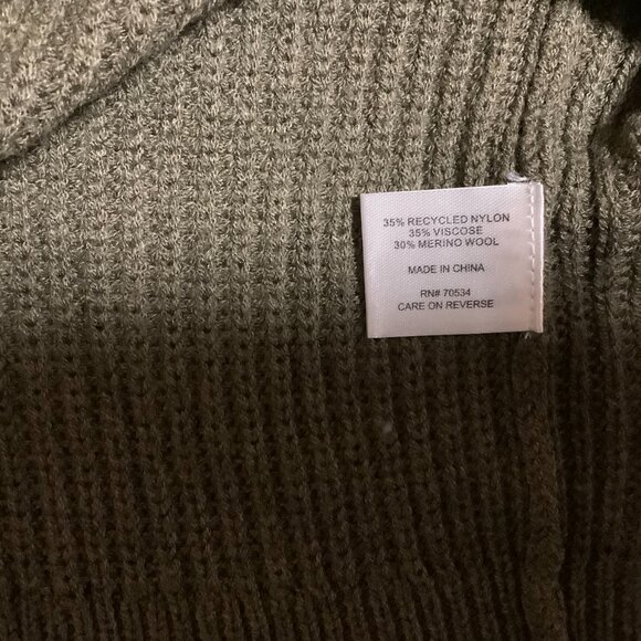 Orvis Anywear Oversized Ribbed Cardigan, Tarragon, Size XS - Picture 5 of 6